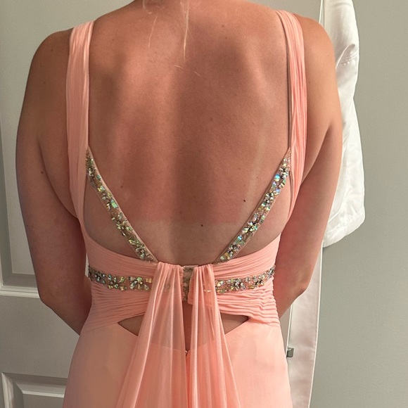 FAVIANA GLAMOUR S7577 Pink Gown/Dress with train and embellishments - Picture 11 of 14